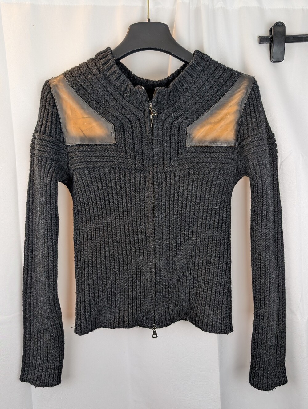 Archival MARCO DE VINCENZO Italy Heavy Ribbed Merino Full Zip Knit S(IT40) VGUC